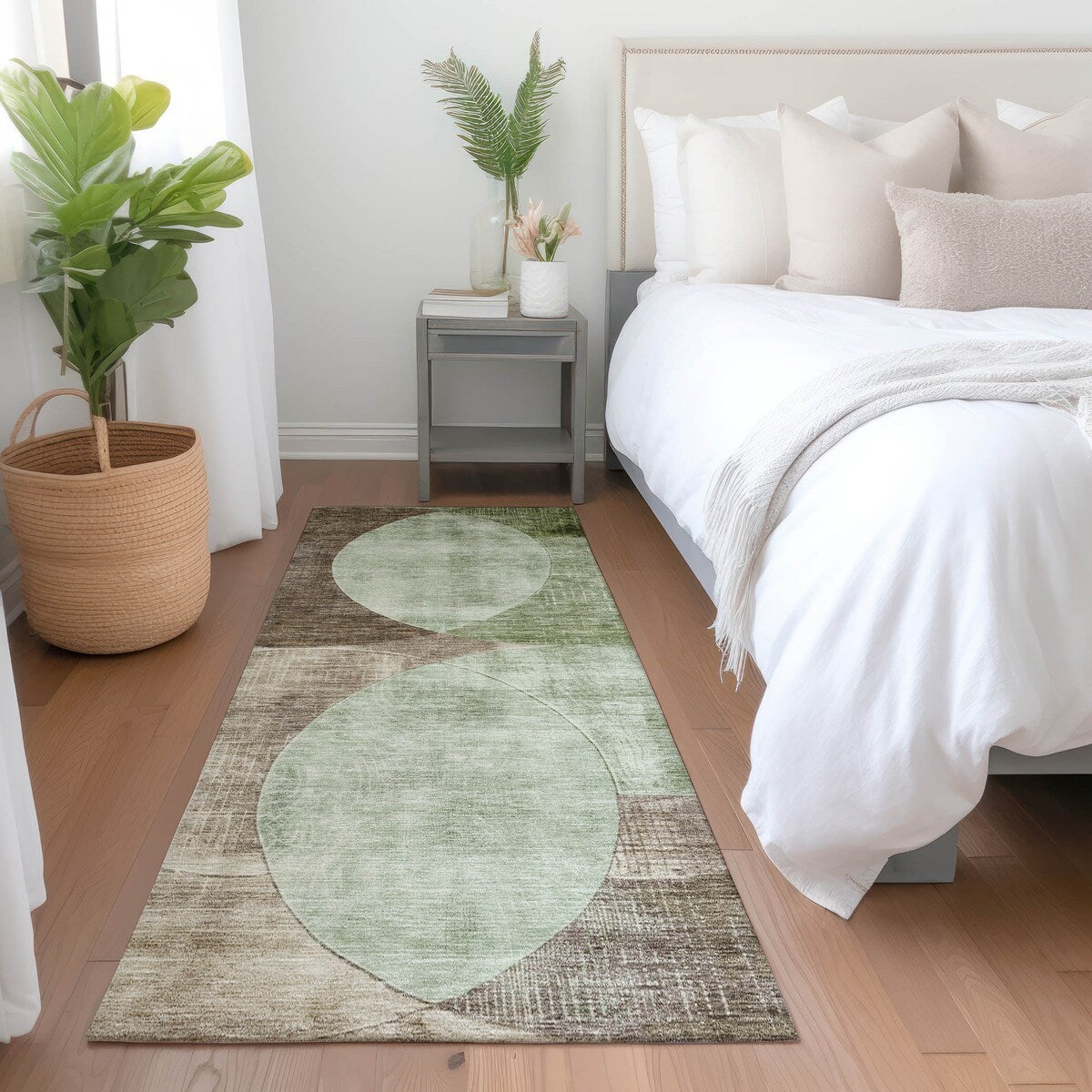 Machine Washable Indoor/ Outdoor Contemporary Deco Chantille Rug