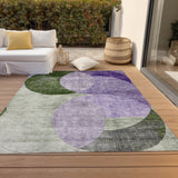 Machine Washable Indoor/ Outdoor Contemporary Deco Chantille Rug
