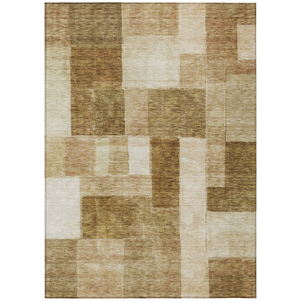 Machine Washable Indoor/ Outdoor Contemporary Geo Chantille Rug