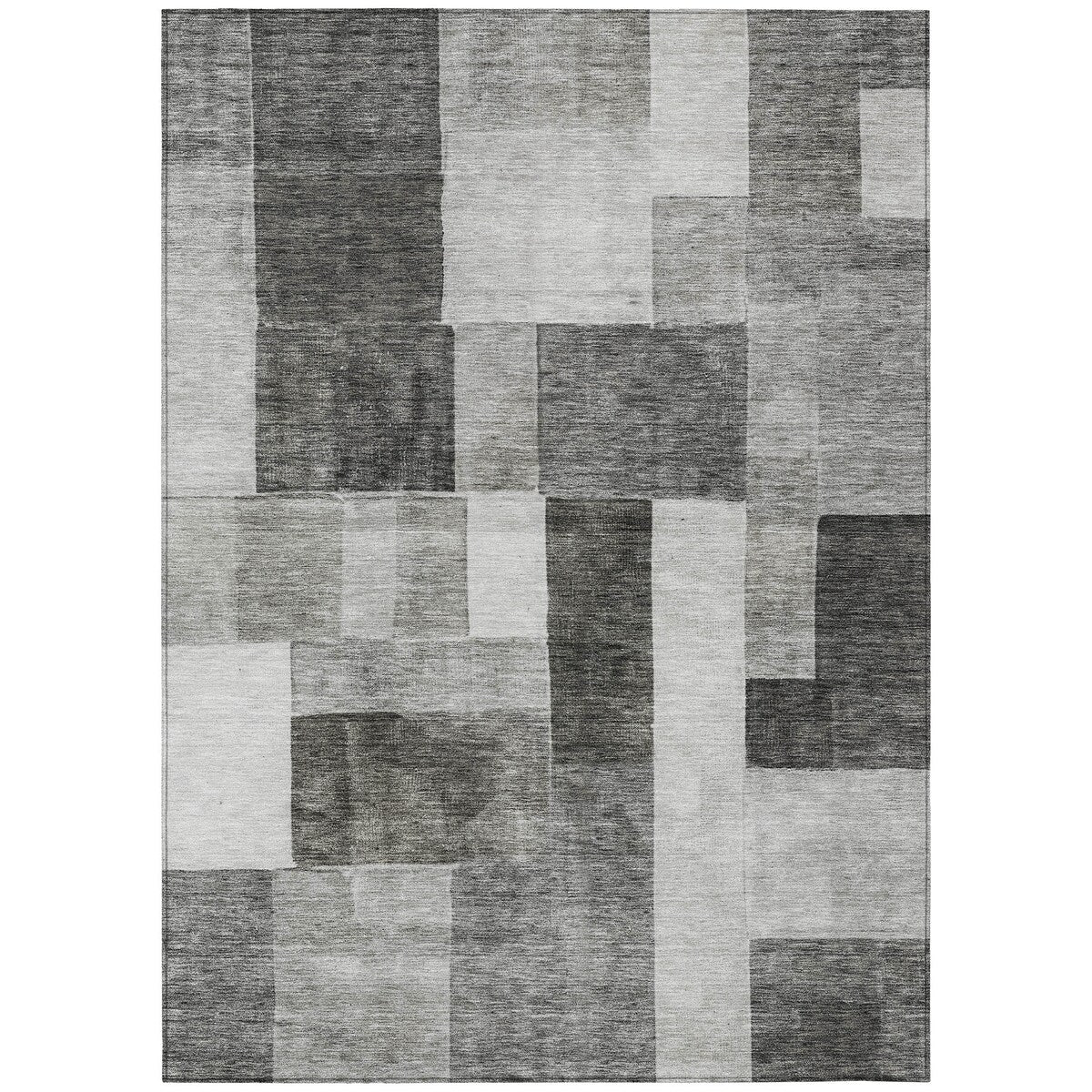Machine Washable Indoor/ Outdoor Contemporary Geo Chantille Rug