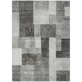 Machine Washable Indoor/ Outdoor Contemporary Geo Chantille Rug