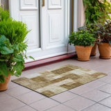 Machine Washable Indoor/ Outdoor Contemporary Geo Chantille Rug