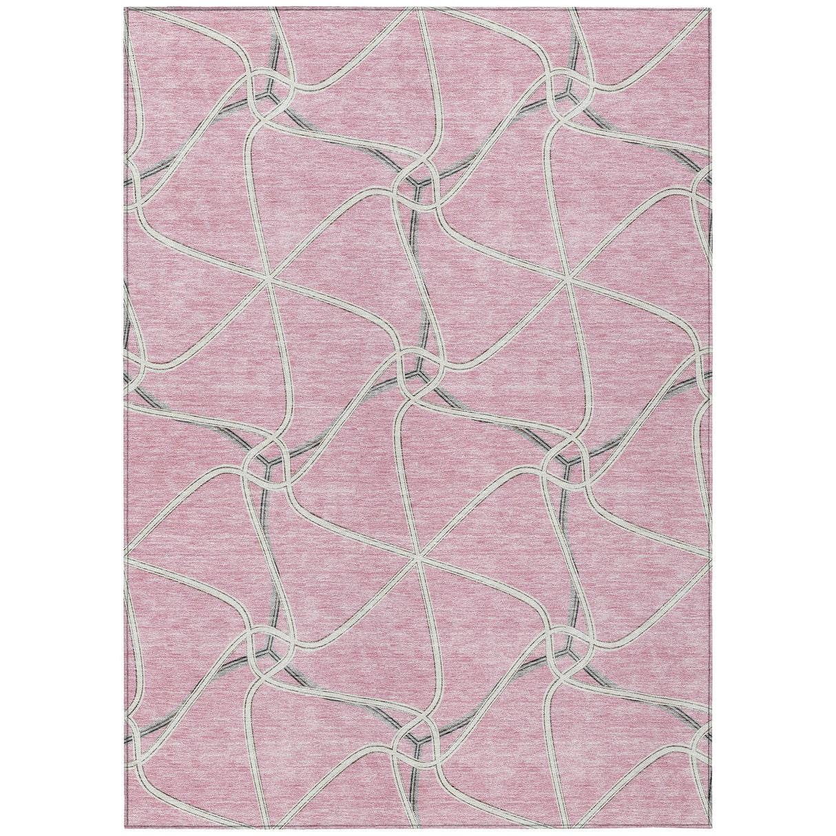 Machine Washable Indoor/ Outdoor Contemporary Links Chantille Rug