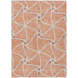 Machine Washable Indoor/ Outdoor Contemporary Links Chantille Rug