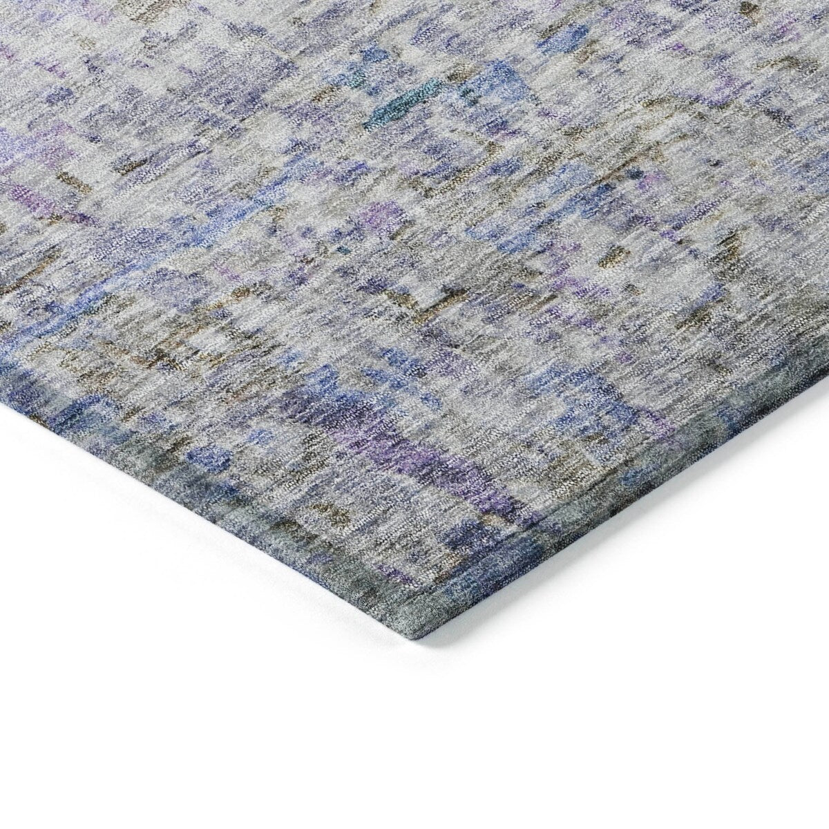 Machine Washable Indoor/ Outdoor Contemporary Solid Chantille Rug