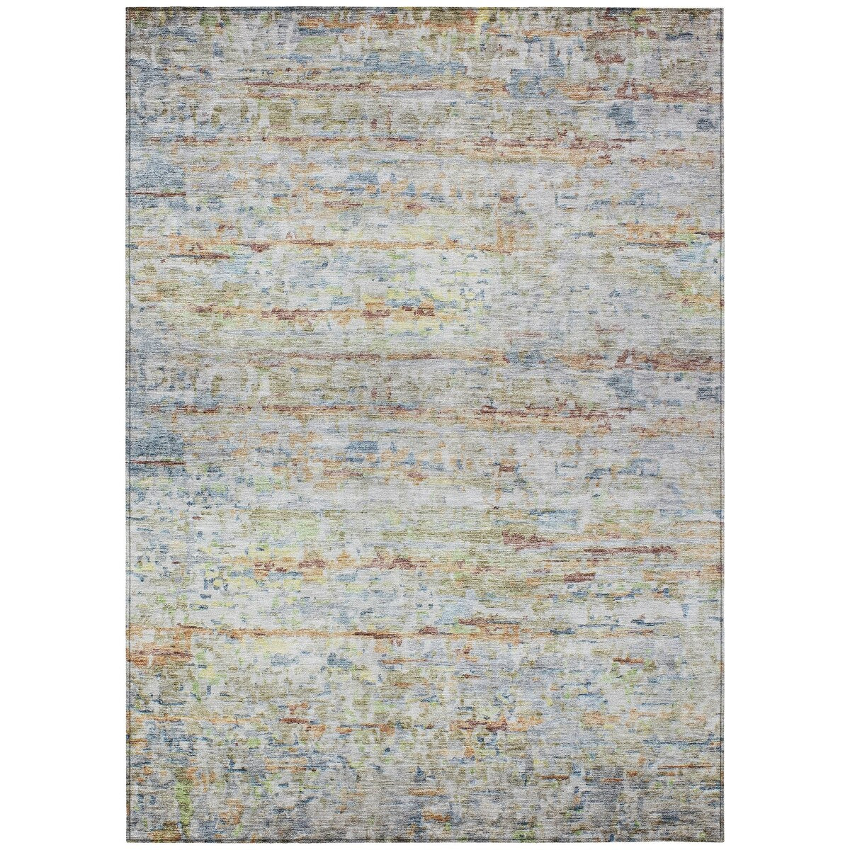 Machine Washable Indoor/ Outdoor Contemporary Solid Chantille Rug