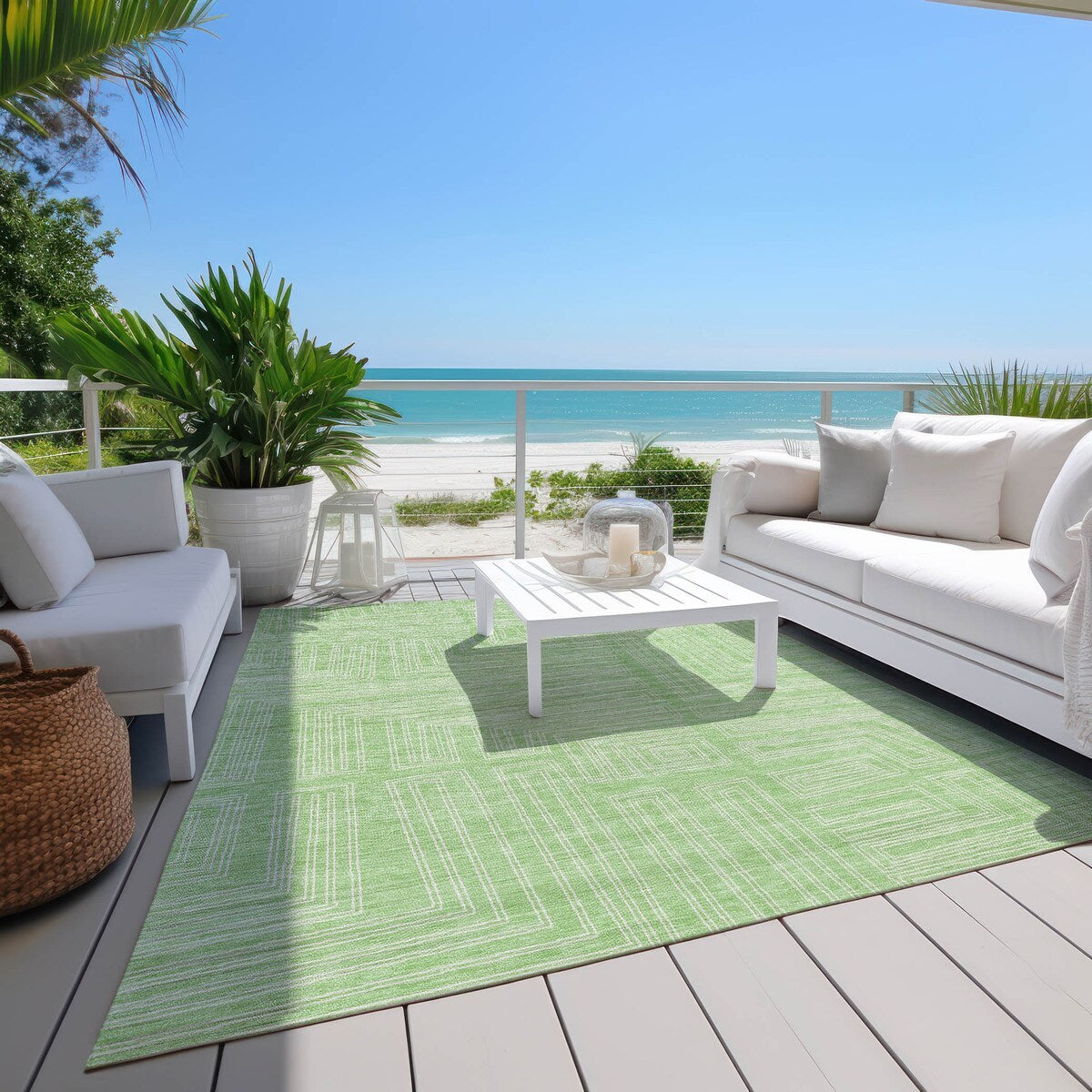 Machine Washable Indoor/ Outdoor Contemporary Stack Chantille Rug
