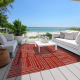 Machine Washable Indoor/ Outdoor Contemporary Stack Chantille Rug