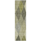 Machine Washable Indoor/ Outdoor Diamond Stripes Chantille Rug