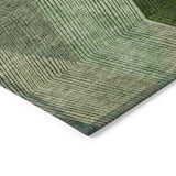 Machine Washable Indoor/ Outdoor Diamond Stripes Chantille Rug