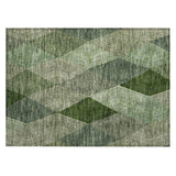 Machine Washable Indoor/ Outdoor Diamond Stripes Chantille Rug