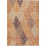 Machine Washable Indoor/ Outdoor Diamond Stripes Chantille Rug