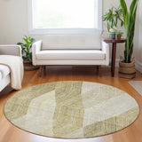 Machine Washable Indoor/ Outdoor Diamond Stripes Chantille Rug