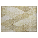Machine Washable Indoor/ Outdoor Diamond Stripes Chantille Rug