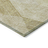 Machine Washable Indoor/ Outdoor Diamond Stripes Chantille Rug