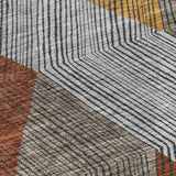 Machine Washable Indoor/ Outdoor Diamond Stripes Chantille Rug