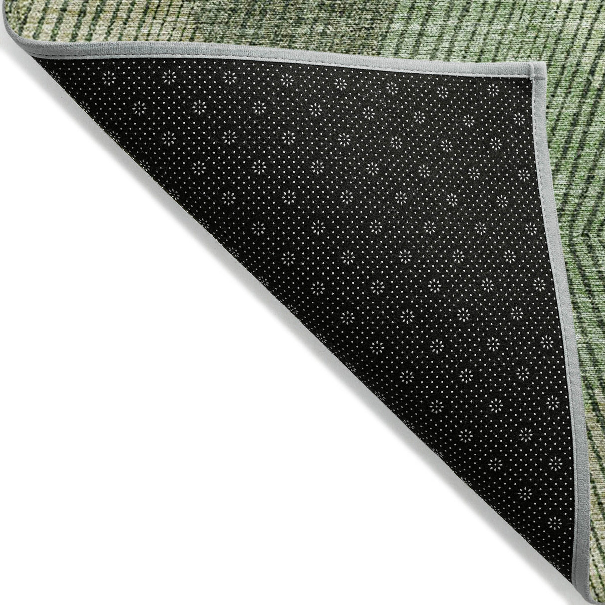 Machine Washable Indoor/ Outdoor Diamond Stripes Chantille Rug