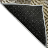 Machine Washable Indoor/ Outdoor Diamond Stripes Chantille Rug