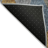 Machine Washable Indoor/ Outdoor Diamond Stripes Chantille Rug