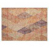 Machine Washable Indoor/ Outdoor Diamond Stripes Chantille Rug