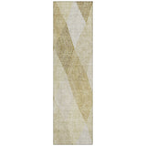 Machine Washable Indoor/ Outdoor Diamond Stripes Chantille Rug