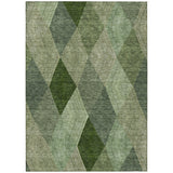 Machine Washable Indoor/ Outdoor Diamond Stripes Chantille Rug