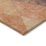 Machine Washable Indoor/ Outdoor Diamond Stripes Chantille Rug