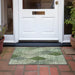 Machine Washable Indoor/ Outdoor Diamond Stripes Chantille Rug