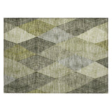 Machine Washable Indoor/ Outdoor Diamond Stripes Chantille Rug