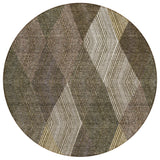 Machine Washable Indoor/ Outdoor Diamond Stripes Chantille Rug