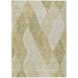 Machine Washable Indoor/ Outdoor Diamond Stripes Chantille Rug