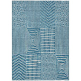 Machine Washable Indoor/ Outdoor Geo Patchwork Chantille Rug