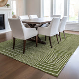 Machine Washable Indoor/ Outdoor Geo Patchwork Chantille Rug