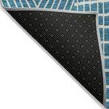 Machine Washable Indoor/ Outdoor Geo Patchwork Chantille Rug