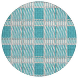 Machine Washable Indoor/ Outdoor Geometric Stripe Chantille Rug