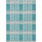 Machine Washable Indoor/ Outdoor Geometric Stripe Chantille Rug