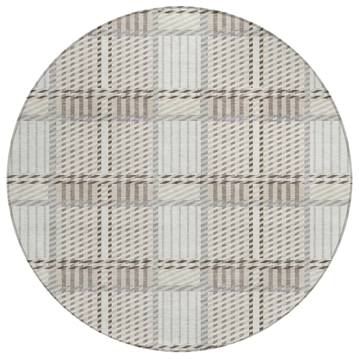 Machine Washable Indoor/ Outdoor Geometric Stripe Chantille Rug