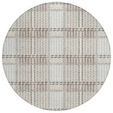 Machine Washable Indoor/ Outdoor Geometric Stripe Chantille Rug