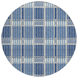 Machine Washable Indoor/ Outdoor Geometric Stripe Chantille Rug