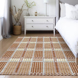 Machine Washable Indoor/ Outdoor Geometric Stripe Chantille Rug