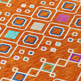 Machine Washable Indoor/ Outdoor Global Contempory Chantille Rug