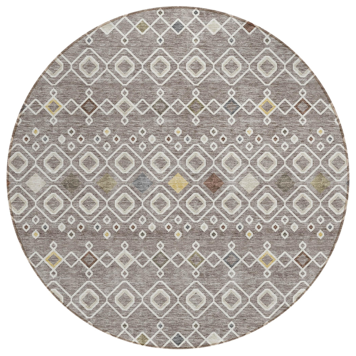 Machine Washable Indoor/ Outdoor Global Contempory Chantille Rug