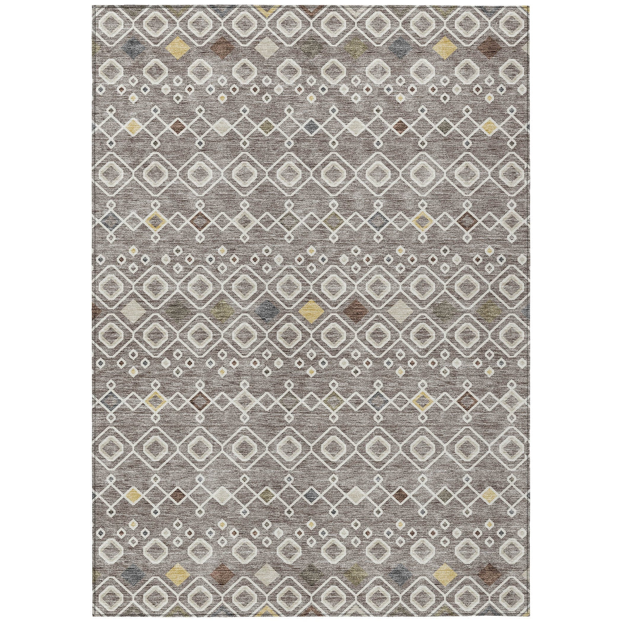 Machine Washable Indoor/ Outdoor Global Contempory Chantille Rug