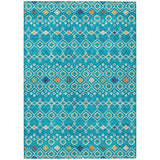 Machine Washable Indoor/ Outdoor Global Contempory Chantille Rug