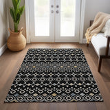Machine Washable Indoor/ Outdoor Global Contempory Chantille Rug