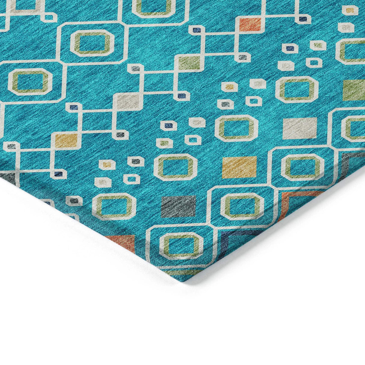 Machine Washable Indoor/ Outdoor Global Contempory Chantille Rug