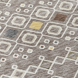 Machine Washable Indoor/ Outdoor Global Contempory Chantille Rug