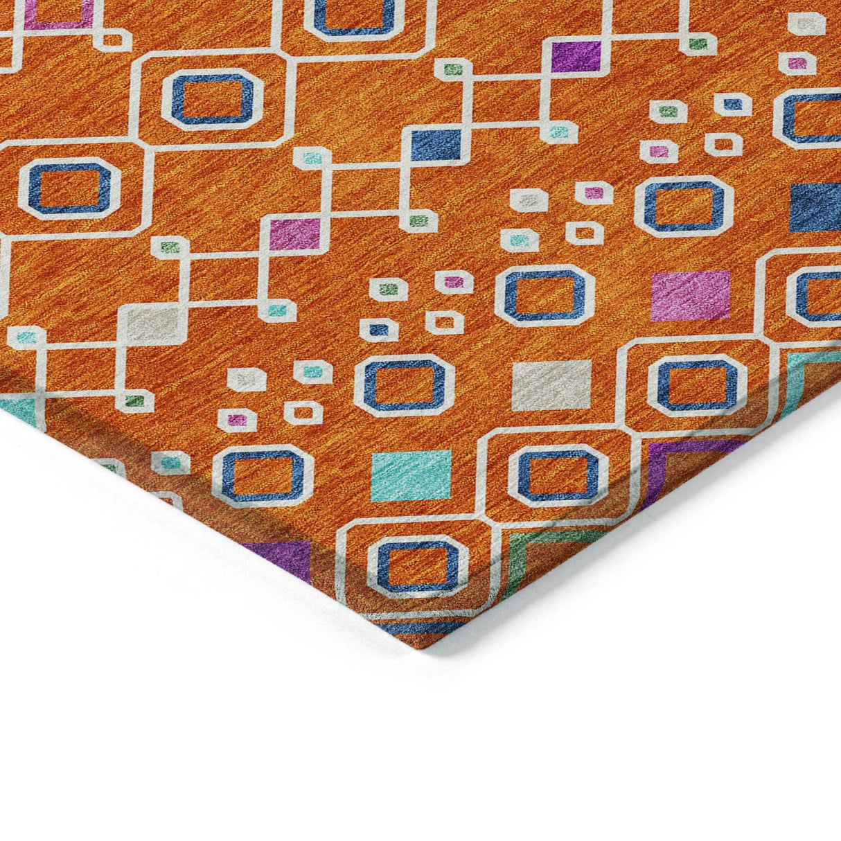 Machine Washable Indoor/ Outdoor Global Contempory Chantille Rug