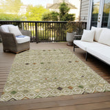 Machine Washable Indoor/ Outdoor Global Contempory Chantille Rug
