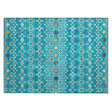 Machine Washable Indoor/ Outdoor Global Contempory Chantille Rug